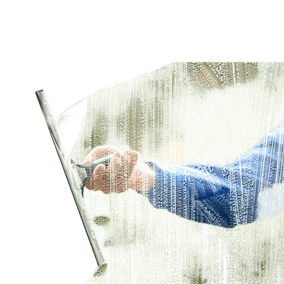 Professionel vinduespudsning illustration hos Renbud